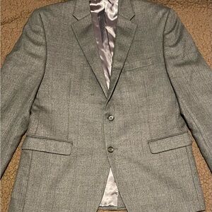Ralph Lauren Charcoal Gray Herringbone 100% Wool Blazer Jacket 42R